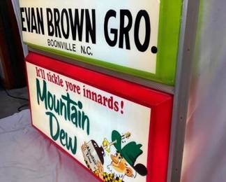 HARD TO FIND (2) MT. DEW CAN SIGNS