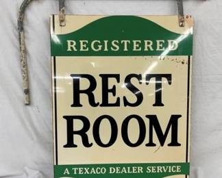 SIDE 2 VIEW REST ROOM TEXACO SIGN