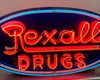 ORIG. DSP NEON REXALL DRUGS NEON SIGN