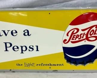 1956 SST EMB. HAVE A PEPSI SIGN W/ CAP