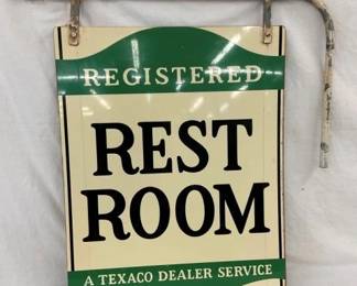 1958 DST TEXACO REST ROOM SIGN