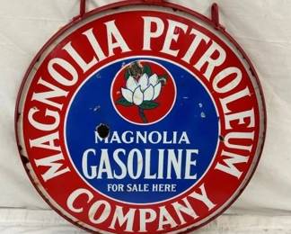 30" DSP MAGNOLIA PETROLEUM SIGN W/ RING