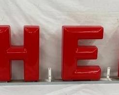 PLASTIC SHELL LETTER SIGN 96X20