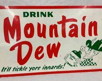 SST 1965 MT. DEW SIGN W/ WILLIE