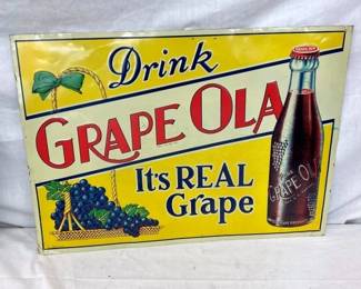SST EMB. GRAPE OLA SIGN W/ BOTTLE