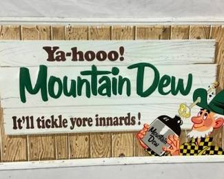 SST EMB. MT. DEW SIGN W/ BROWN YAHOO!