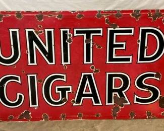 SSP UNITED CIGARS SIGN