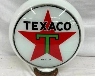 TEXACO GLOBE W/ MILK GLASS BODY