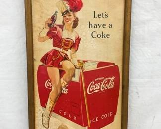 1946 COKE CB W/ DRUM MAJOR ON COOLER
