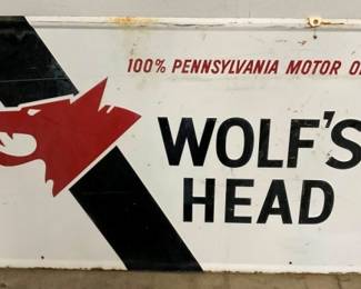 SST EMB. WOLFS HEAD SIGN 60X36
