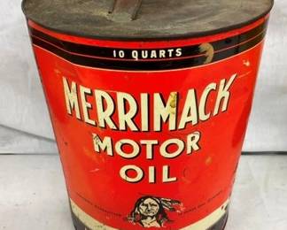 10QTS. MERRIMACK MOTOR OIL CAN