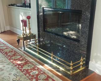 Brass fireplace accessories!