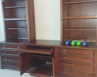 multiple pieced desk_bookcase unit by Hooker