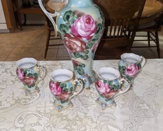 Rose painted chocolate set