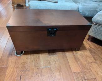 Wooden lift top chest 