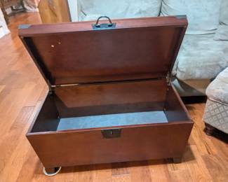 Wooden lift top chest