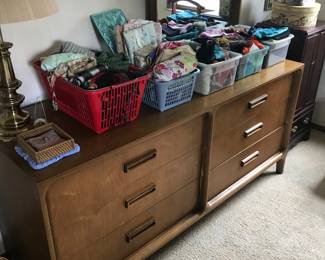 6 drawer with attached mirror! Ladies scarves adorn the top!