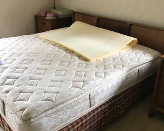 King size mattress set atop a Widdecomb frame!