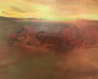 Signature above mantle.