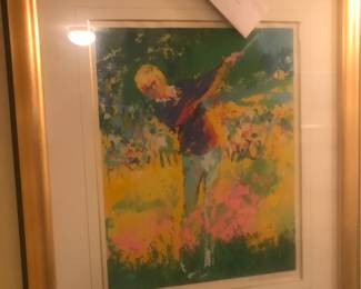 Leroy Neiman serigraph "Tee Shot" of Jack Nicklaus