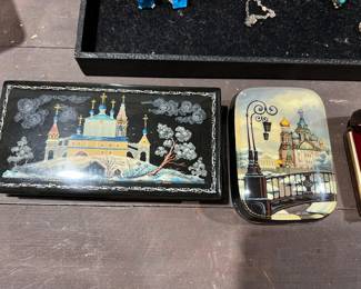 Russian Painted Lacquer boxes