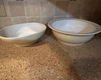 Pfaltzgraff Cappuccino Oval  and round serving bowls