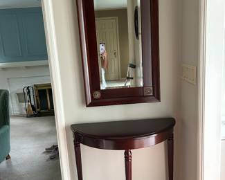 Bombay Half Moon Console Table and Mirror