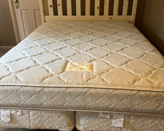 Ethan Allen Country Pine Queen Bed - complete with double box spring and frame