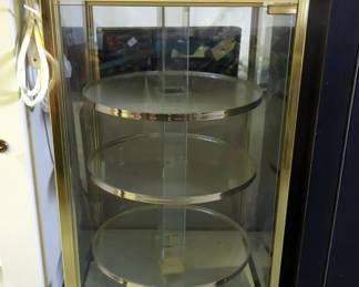 Innoventions 3-Tier Glass Sided Rotating Lighted Display Case, 30.5" x 15" x 15"