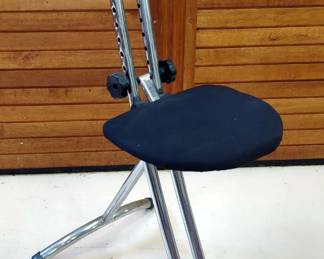 Adjustable Folding Steel Frame Non Slip Chair, 42" x 18.5" x 24"