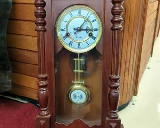 Wall Mount 31 Day Winding Clock, 22" x 10" x 5"