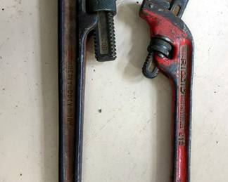 Rigid E12 Pipe Wrench, And Heavy Duty 18" Wrench 18B