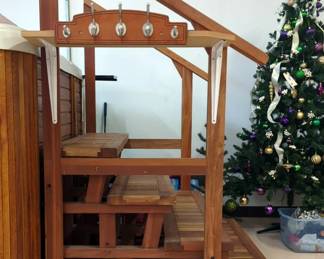 Teak Swim Spa Steps, 68" x 76" x 42"