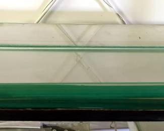 Glass Contents Of 3 Shelves And Hanging Light