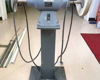 Baldor Buffer, Cat No 4108, 43" x 30" x 16", On Stand, Powers On