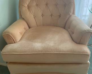 PAIR VELVET ARM CHAIRS 