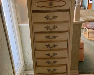 TALL LINEN OR JEWELRY CHEST