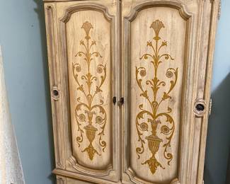 LOVELY DECORATED ARMOIRE