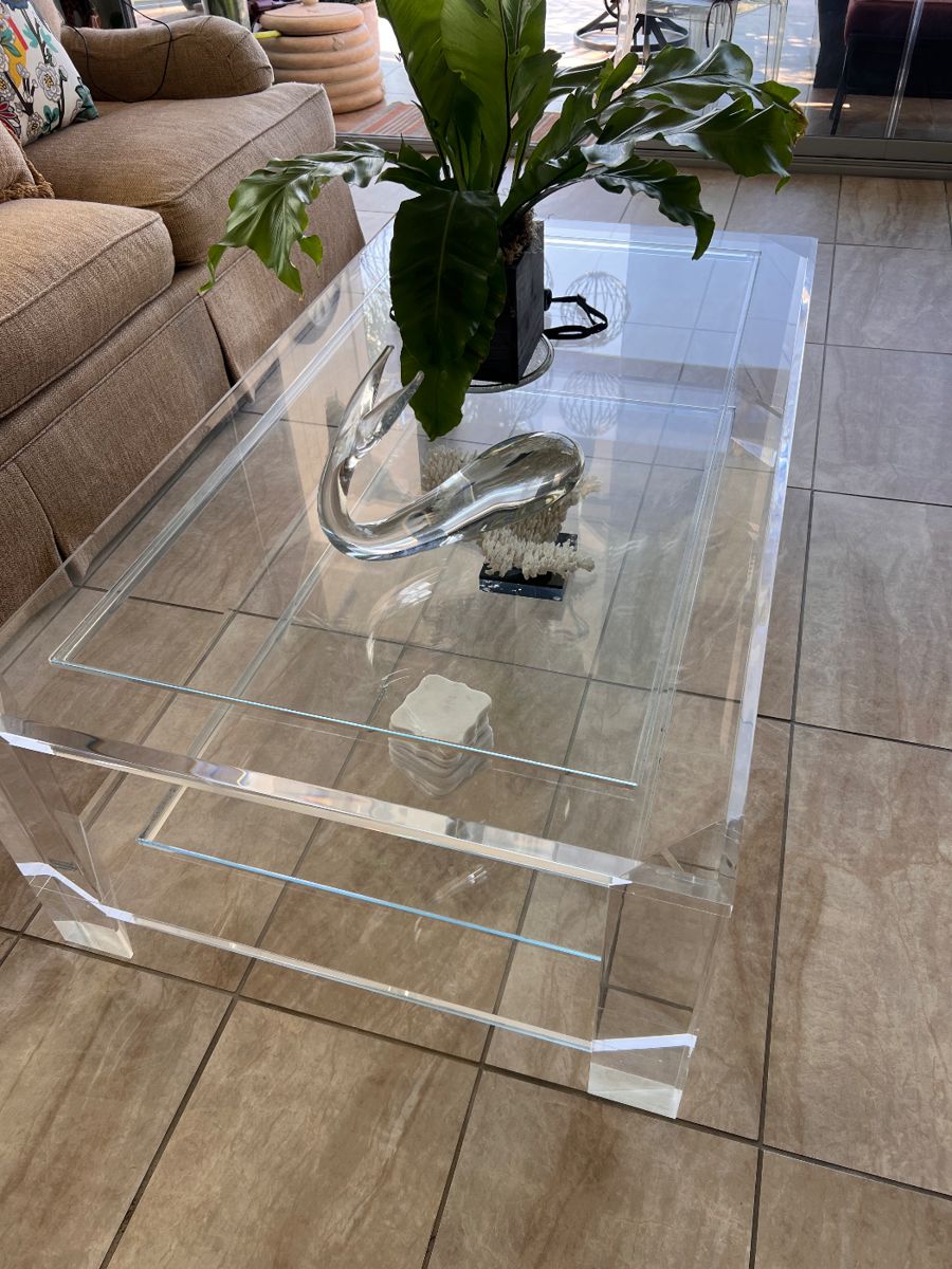 Lucite coffee table