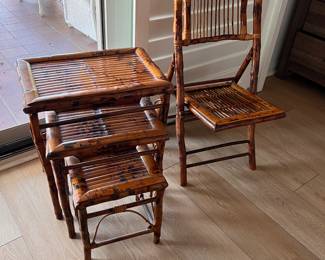Bamboo nesting tables