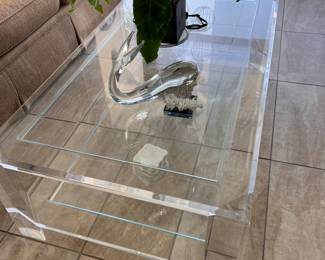 Lucite coffee table