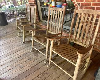 Wooden rocking chairs 