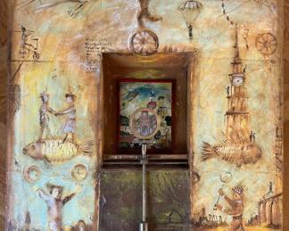 Vasily Kafanov
Oil on Canvas, Mixed Media with Brass Magnifying Glass