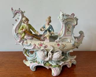 Porcelain Gondola with Classical Couple