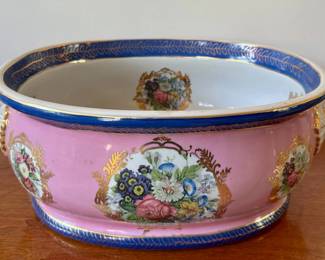 Large Two Handled Limoges China Vessel