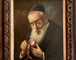 HOR, Rabbi Peeling an Apple
Oil on Canvas