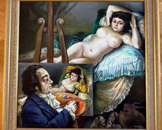Alexander Kanchik
Goya Painting a Nude
Oil on Canvas