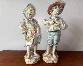 Bisque Harvestime Boy and Girl Figures