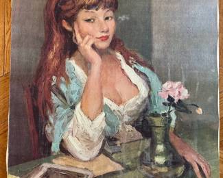 Marcel Dyf Print on Canvas of Claudine