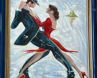 Oil on Canvas, Signed Illegibly